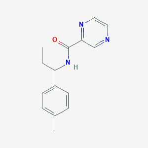 molecular formula C15H17N3O B4029993 N-[1-(4-methylphenyl)propyl]pyrazine-2-carboxamide 
