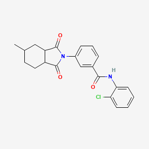molecular formula C22H21ClN2O3 B4030010 N-(2-chlorophenyl)-3-(5-methyl-1,3-dioxooctahydro-2H-isoindol-2-yl)benzamide 