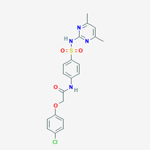 molecular formula C20H19ClN4O4S B403025 2-(4-chlorophenoxy)-N-{4-[(4,6-dimethylpyrimidin-2-yl)sulfamoyl]phenyl}acetamide 