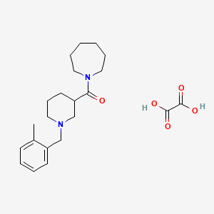 molecular formula C22H32N2O5 B4030257 Azepan-1-yl-[1-[(2-methylphenyl)methyl]piperidin-3-yl]methanone;oxalic acid 