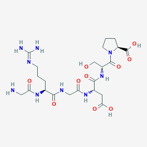 molecular formula C22H37N9O10 B040303 H-Gly-Arg-Gly-Asp-D-Ser-Pro-OH CAS No. 111844-24-7