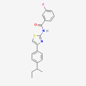 molecular formula C20H19FN2OS B4030404 N-[4-(4-sec-butylphenyl)-1,3-thiazol-2-yl]-3-fluorobenzamide 