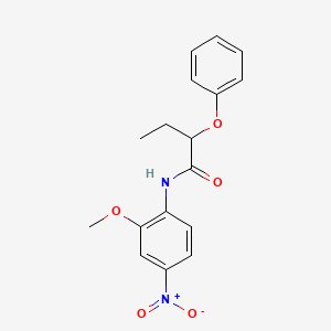 molecular formula C17H18N2O5 B4030522 N-(2-methoxy-4-nitrophenyl)-2-phenoxybutanamide 