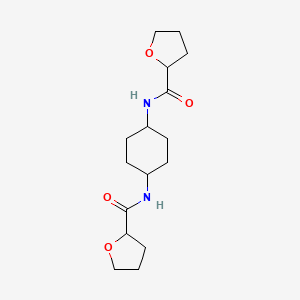 molecular formula C16H26N2O4 B4030645 N,N'-cyclohexane-1,4-diylditetrahydrofuran-2-carboxamide 