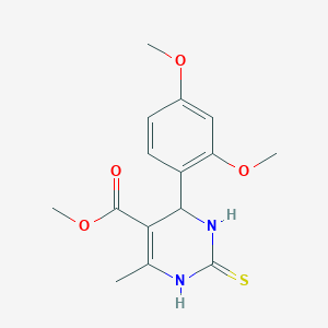 molecular formula C15H18N2O4S B4030719 Methyl 6-(2,4-dimethoxyphenyl)-4-methyl-2-sulfanyl-1,6-dihydropyrimidine-5-carboxylate 