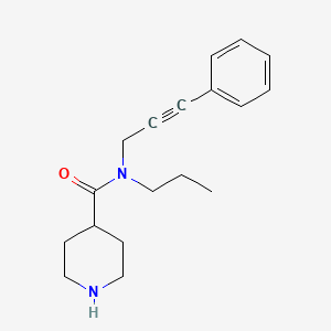 molecular formula C18H24N2O B4030772 N-(3-phenyl-2-propyn-1-yl)-N-propyl-4-piperidinecarboxamide hydrochloride 