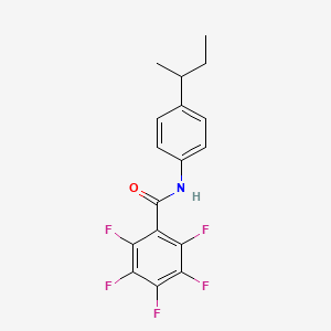 molecular formula C17H14F5NO B4030818 N-[4-(butan-2-yl)phenyl]-2,3,4,5,6-pentafluorobenzamide 