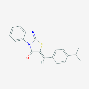 molecular formula C19H16N2OS B403082 (Z)-2-(4-isopropylbenzylidene)benzo[4,5]imidazo[2,1-b]thiazol-3(2H)-one CAS No. 301157-37-9
