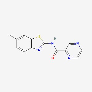 molecular formula C13H10N4OS B4030823 N-(6-methylbenzo[d]thiazol-2-yl)pyrazine-2-carboxamide 