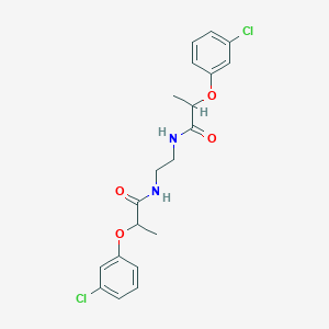 molecular formula C20H22Cl2N2O4 B4030874 N,N'-ethane-1,2-diylbis[2-(3-chlorophenoxy)propanamide] 