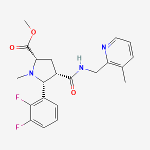 molecular formula C21H23F2N3O3 B4030888 methyl (2S,4S,5R)-5-(2,3-difluorophenyl)-1-methyl-4-[(3-methylpyridin-2-yl)methylcarbamoyl]pyrrolidine-2-carboxylate 
