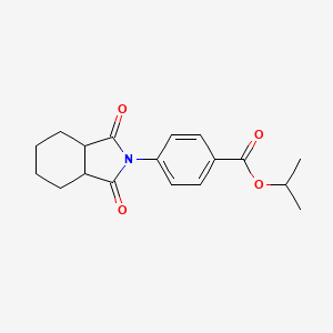molecular formula C18H21NO4 B4030909 propan-2-yl 4-(1,3-dioxooctahydro-2H-isoindol-2-yl)benzoate 