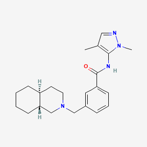 molecular formula C22H30N4O B4030951 N-(1,4-dimethyl-1H-pyrazol-5-yl)-3-[(4aS*,8aR*)-octahydroisoquinolin-2(1H)-ylmethyl]benzamide 