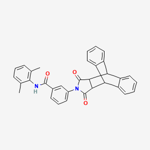 molecular formula C33H26N2O3 B4030985 N-(2,6-dimethylphenyl)-3-(16,18-dioxo-17-azapentacyclo[6.6.5.0~2,7~.0~9,14~.0~15,19~]nonadeca-2,4,6,9,11,13-hexaen-17-yl)benzamide (non-preferred name) 