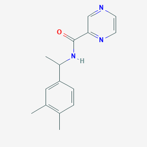 molecular formula C15H17N3O B4031062 N-[1-(3,4-dimethylphenyl)ethyl]pyrazine-2-carboxamide 