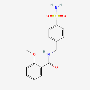 molecular formula C15H16N2O4S B4031092 N-[4-(aminosulfonyl)benzyl]-2-methoxybenzamide 