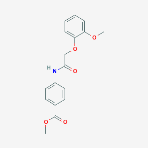 molecular formula C17H17NO5 B403111 Methyl 4-{[(2-methoxyphenoxy)acetyl]amino}benzoate CAS No. 302550-10-3