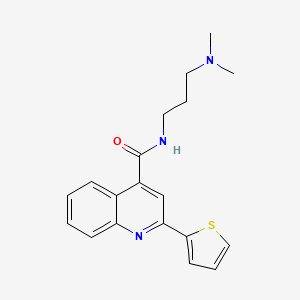 molecular formula C19H21N3OS B4031159 N-[3-(dimethylamino)propyl]-2-(thiophen-2-yl)quinoline-4-carboxamide 