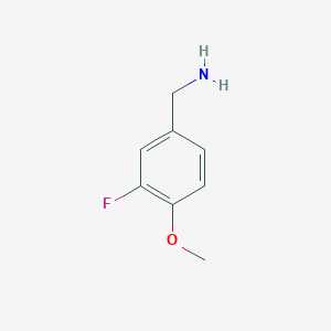 molecular formula C8H10FNO B040312 (3-Fluoro-4-methoxyphenyl)methanamine CAS No. 123652-95-9