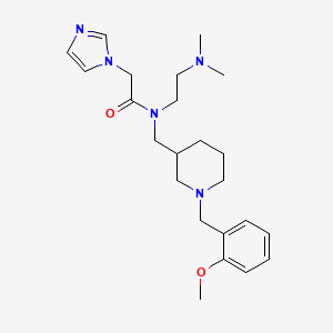 molecular formula C23H35N5O2 B4031281 N-[2-(dimethylamino)ethyl]-2-(1H-imidazol-1-yl)-N-{[1-(2-methoxybenzyl)-3-piperidinyl]methyl}acetamide 