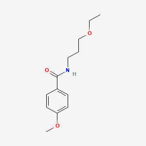 molecular formula C13H19NO3 B4031353 N-(3-ethoxypropyl)-4-methoxybenzamide 