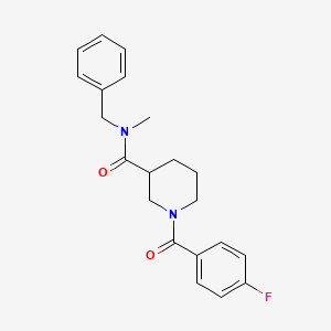 molecular formula C21H23FN2O2 B4031396 N-benzyl-1-(4-fluorobenzoyl)-N-methyl-3-piperidinecarboxamide 
