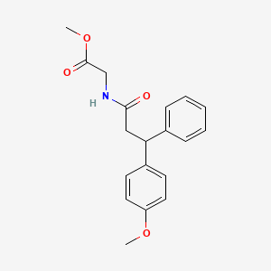 molecular formula C19H21NO4 B4031398 methyl N-[3-(4-methoxyphenyl)-3-phenylpropanoyl]glycinate 