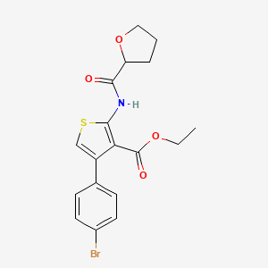 molecular formula C18H18BrNO4S B4031408 Ethyl 4-(4-bromophenyl)-2-[(tetrahydrofuran-2-ylcarbonyl)amino]thiophene-3-carboxylate 