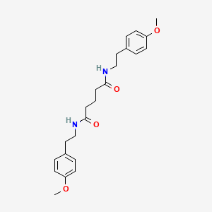 molecular formula C23H30N2O4 B4031497 N,N'-bis[2-(4-methoxyphenyl)ethyl]pentanediamide 