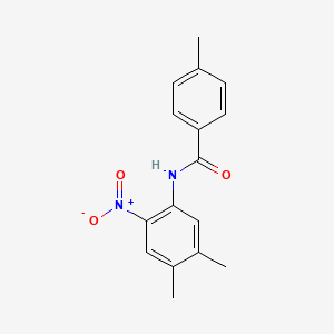 molecular formula C16H16N2O3 B4031569 N-(4,5-dimethyl-2-nitrophenyl)-4-methylbenzamide 