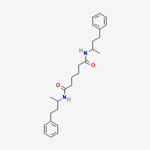 molecular formula C26H36N2O2 B4031598 N,N'-bis(4-phenylbutan-2-yl)hexanediamide 