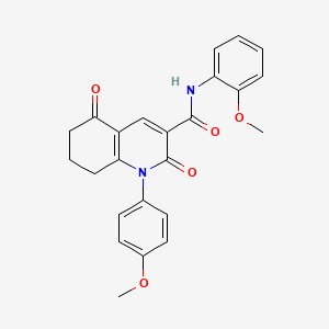 molecular formula C24H22N2O5 B4031608 N-(2-methoxyphenyl)-1-(4-methoxyphenyl)-2,5-dioxo-1,2,5,6,7,8-hexahydro-3-quinolinecarboxamide 