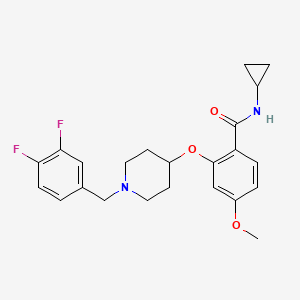 molecular formula C23H26F2N2O3 B4031617 N-cyclopropyl-2-{[1-(3,4-difluorobenzyl)-4-piperidinyl]oxy}-4-methoxybenzamide 