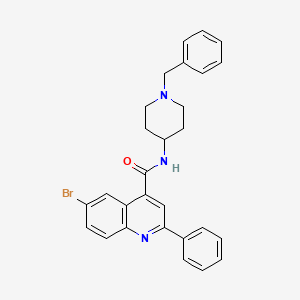 molecular formula C28H26BrN3O B4031707 N-(1-benzylpiperidin-4-yl)-6-bromo-2-phenylquinoline-4-carboxamide 
