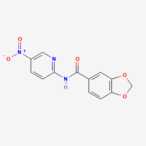 molecular formula C13H9N3O5 B4031779 N-(5-NITROPYRIDIN-2-YL)-2H-13-BENZODIOXOLE-5-CARBOXAMIDE 