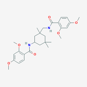 molecular formula C28H38N2O6 B4031783 N-[3-({[(2,4-dimethoxyphenyl)carbonyl]amino}methyl)-3,5,5-trimethylcyclohexyl]-2,4-dimethoxybenzamide 