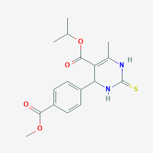 molecular formula C17H20N2O4S B4031826 Propan-2-yl 6-[4-(methoxycarbonyl)phenyl]-4-methyl-2-sulfanyl-1,6-dihydropyrimidine-5-carboxylate 