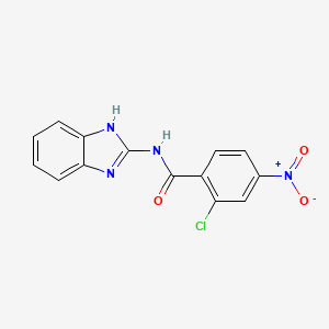 molecular formula C14H9ClN4O3 B4031887 N-1H-benzimidazol-2-yl-2-chloro-4-nitrobenzamide 
