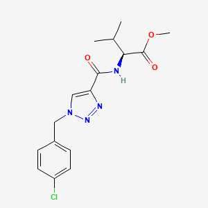 molecular formula C16H19ClN4O3 B4031891 methyl (2S)-2-[[1-[(4-chlorophenyl)methyl]triazole-4-carbonyl]amino]-3-methylbutanoate 