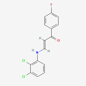molecular formula C15H10Cl2FNO B4032001 3-[(2,3-dichlorophenyl)amino]-1-(4-fluorophenyl)-2-propen-1-one 