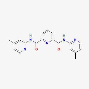 molecular formula C19H17N5O2 B4032043 N,N'-bis(4-methylpyridin-2-yl)pyridine-2,6-dicarboxamide 