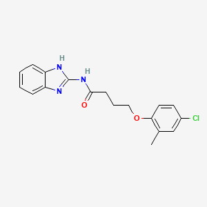 molecular formula C18H18ClN3O2 B4032138 N-(1H-1,3-BENZODIAZOL-2-YL)-4-(4-CHLORO-2-METHYLPHENOXY)BUTANAMIDE 