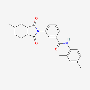 molecular formula C24H26N2O3 B4032146 N-(2,4-dimethylphenyl)-3-(5-methyl-1,3-dioxooctahydro-2H-isoindol-2-yl)benzamide 