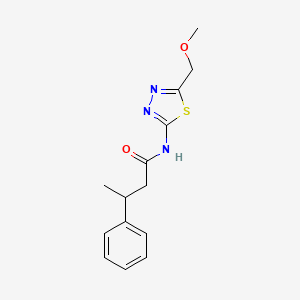 molecular formula C14H17N3O2S B4032168 N-[5-(methoxymethyl)-1,3,4-thiadiazol-2-yl]-3-phenylbutanamide 