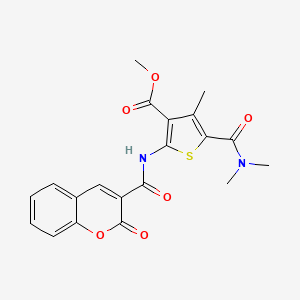molecular formula C20H18N2O6S B4032180 METHYL 5-(DIMETHYLCARBAMOYL)-4-METHYL-2-(2-OXO-2H-CHROMENE-3-AMIDO)THIOPHENE-3-CARBOXYLATE 