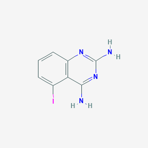 molecular formula C8H7IN4 B040322 5-Iodoquinazoline-2,4-diamine CAS No. 119584-76-8