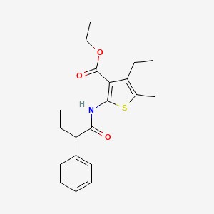 molecular formula C20H25NO3S B4032268 Ethyl 4-ethyl-5-methyl-2-[(2-phenylbutanoyl)amino]thiophene-3-carboxylate 
