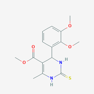 molecular formula C15H18N2O4S B403255 Methyl 4-(2,3-dimethoxyphenyl)-6-methyl-2-thioxo-1,2,3,4-tetrahydropyrimidine-5-carboxylate CAS No. 313392-24-4