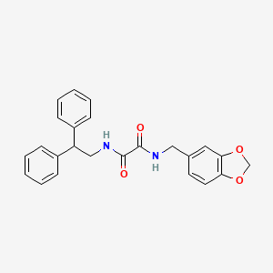 molecular formula C24H22N2O4 B4032660 N-(1,3-benzodioxol-5-ylmethyl)-N'-(2,2-diphenylethyl)ethanediamide 