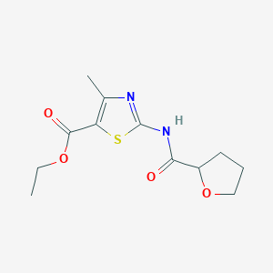 molecular formula C12H16N2O4S B4032775 ethyl 4-methyl-2-[(tetrahydro-2-furanylcarbonyl)amino]-1,3-thiazole-5-carboxylate 